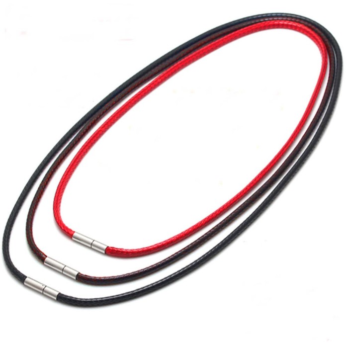 10PCS High Quality-Waxed Necklace Cord Rope Stainless Steel Clasp Necklace bracelet Lobster Clasp Extension Chain DIY Jewelry Making