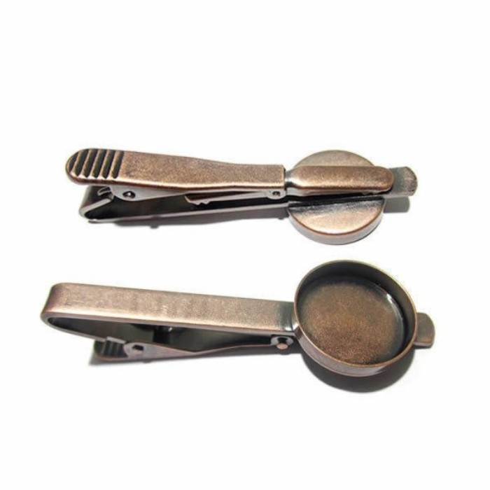 10pcs 16mm Round blank Tie Clip, Tie Clip Supply, Tie Clip Blank Settings,TieTack Blanks 3010400
