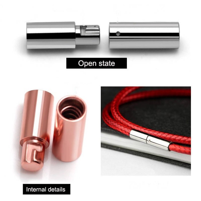 5 PCS Ttanium steel Clasp Leather Cord End Cap, Leather cord Connector Links