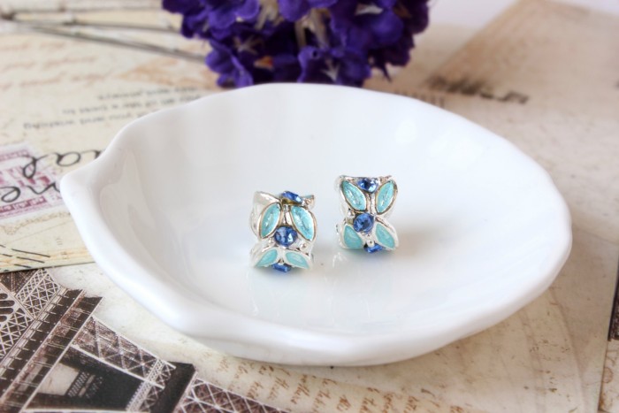 10pcs Rhinestone European beads, Bead Charms, fits most European charm bracelets bead charm bracelet