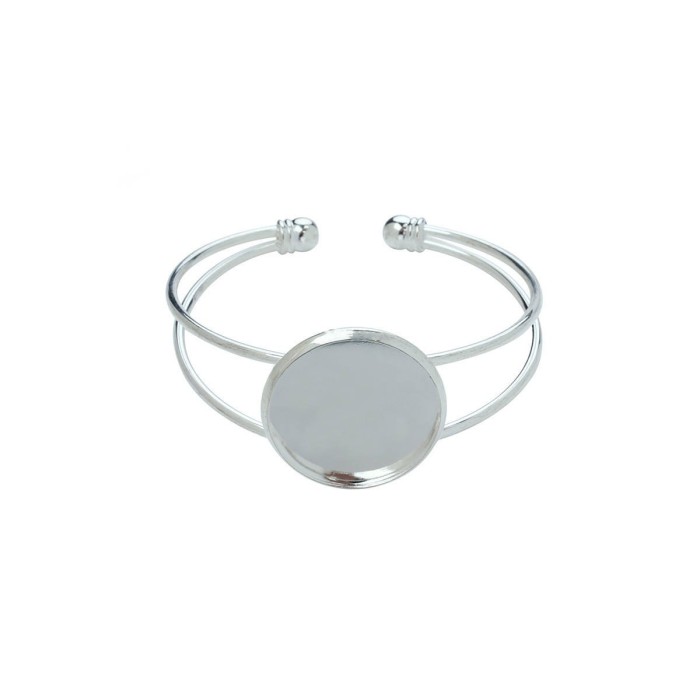 10pcs 25mm 1 inch round setting Blank Bracelet Cuff, bracelet blanks, Bezel Bracelet Blank, Bracelet Tray, Bezel Cuff (3010404)