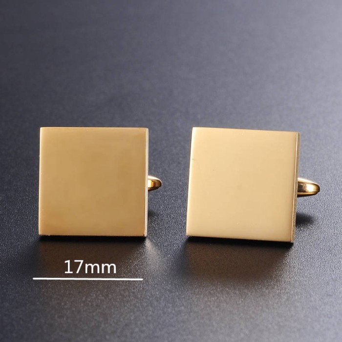 Stainless steel Square plane 16mm French cufflinks blank, cufflink base, Cufflinks Bezel Setting,custom cufflinks