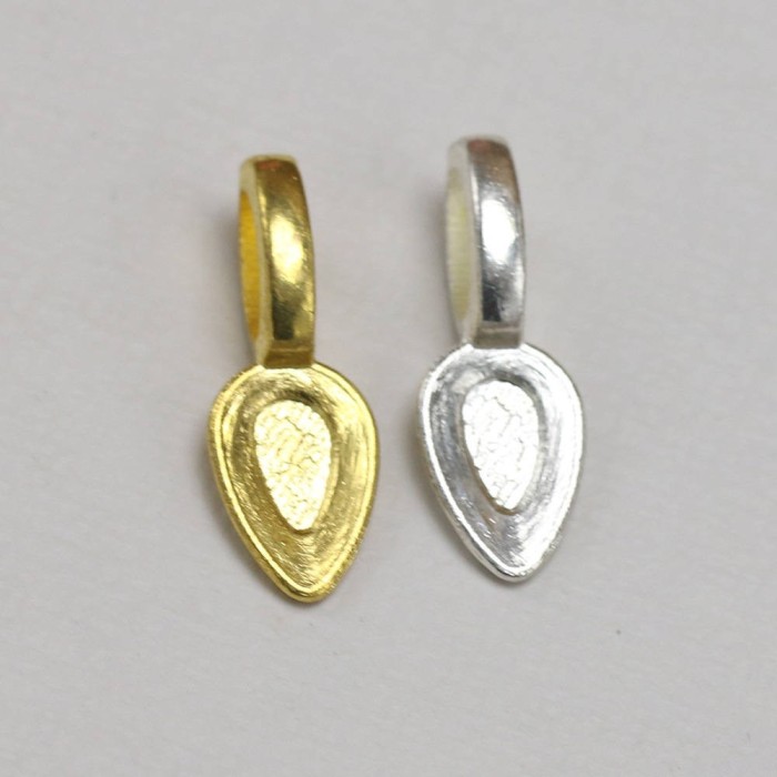 WHOLESALE Bails-100/200/500pcs Small Glue On Jewellery Bails Silver Plated Stick On Pendant Pad Settings, Jewellery Making Bails Findings