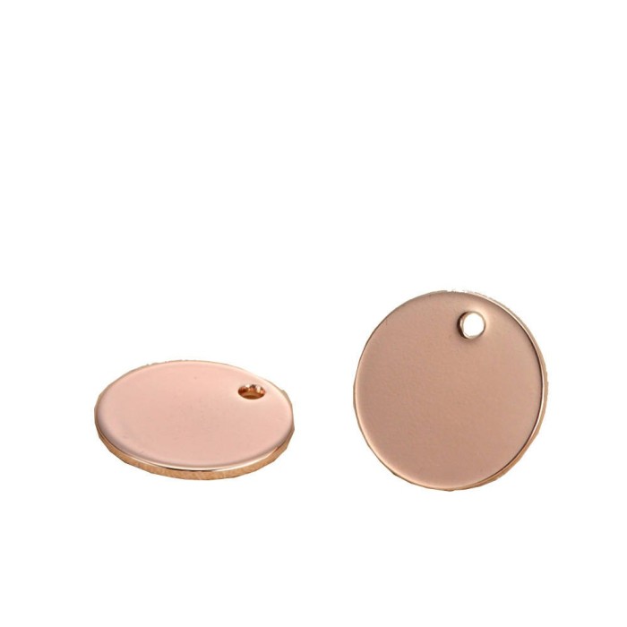 Round Stamping Blank Charms, Stainless Steel Smooth Stamping Blanks