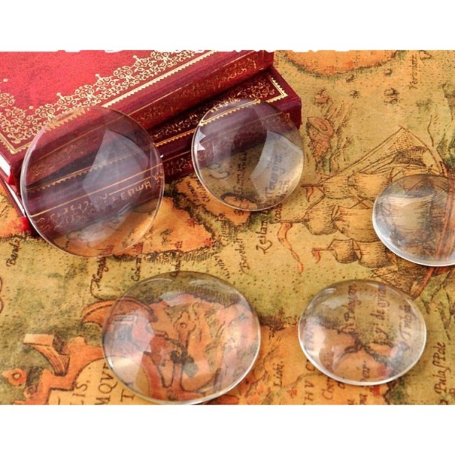 100pcs 20mm Round Crystal Clear Glass Cabochon, clear glass tiles (3010375)