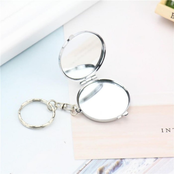 10pcs Pocket Mirror Blank Compact Mirrors Supply Silver Mirror Compact DIY Kits Round Mirror Best Gift Bridsmaid Gift Supply,Fold two sides