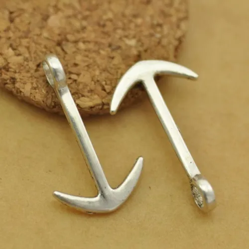 10pcs Antique Tibetan Silver Tone Anchor Charms (#3010293)