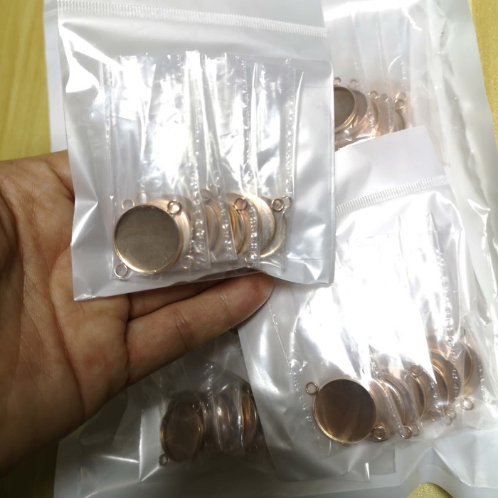 50pcs 8mm 10mm 18mm 20mm 25mm 30mm Stainless steel 18K vacuum plating Settings Base, Bezel Blank Base Setting, Round Cabochon Pendant Base