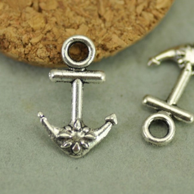 10pcs Antique Tibetan Silver Tone Anchor Charms (#3010148)