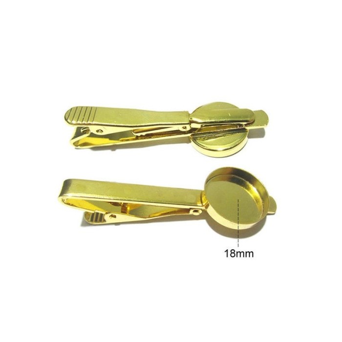 10pcs 18mm 20mm Round blank Tie Clip, Tie Clip Supply, Tie Clip Blank Settings,TieTack Blanks