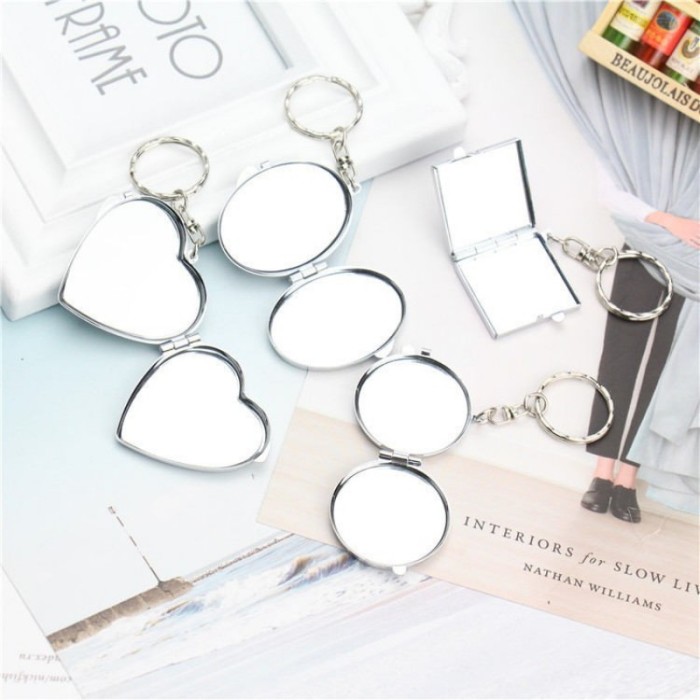 10pcs Pocket Mirror Blank Compact Mirrors Supply Silver Mirror Compact DIY Kits Round Mirror Best Gift Bridsmaid Gift Supply,Fold two sides