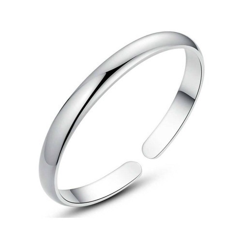 Sterling silver plating Open Cuff Bangle, Ball End Bangle, Silver Ball Cuff Bracelet, Adjustable Cuff Bracelet