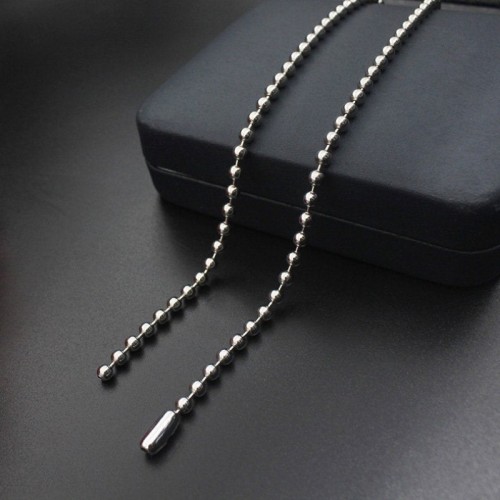 Wholesale--High quality, fine polishing process-Titanium steel ball chain, 24  chain, 2.4mm chain, Sweater chain，silver bead chain