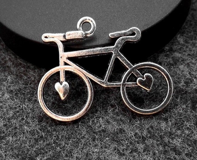 10pcs Antique Tibetan Silver Tone Bicycle Charms (#3010126)