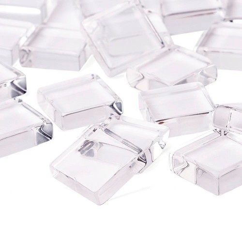 wholesale 12mm Clear Square Flat Back Acrylic Glass Domed Magnifying Cabochons For DIY Photo Pendant Tray Setting