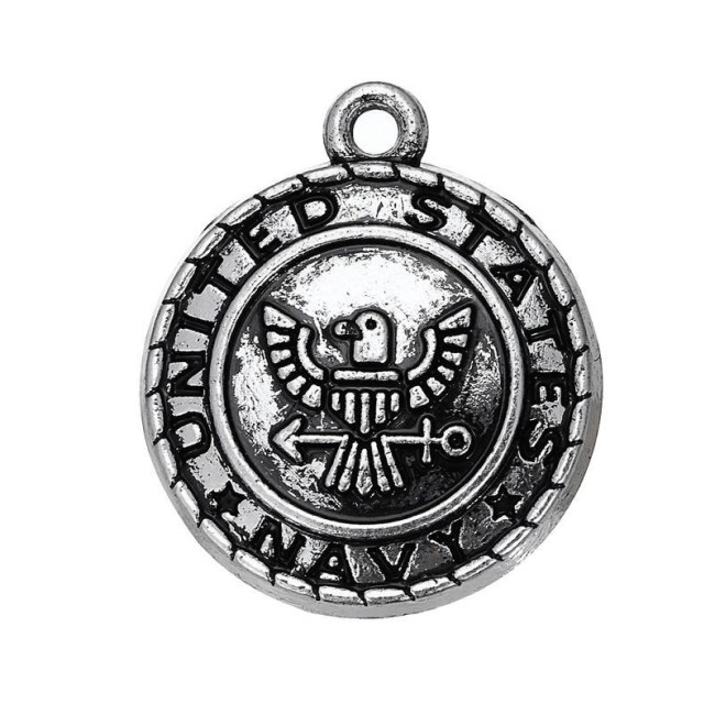 20pcs United States NAVY Charms Silver U.S. Military Char, DIY Findings, Jewelry Making