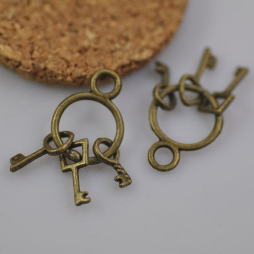 10pcs Antique Bronze set of Keys Charm Pendant Spacer bracelet necklace loose bead (#3010168)