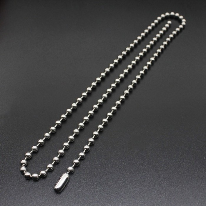 High quality, fine polishing process-Titanium steel ball chain, 24  chain, 2.4mm chain, Sweater chain，silver bead chain