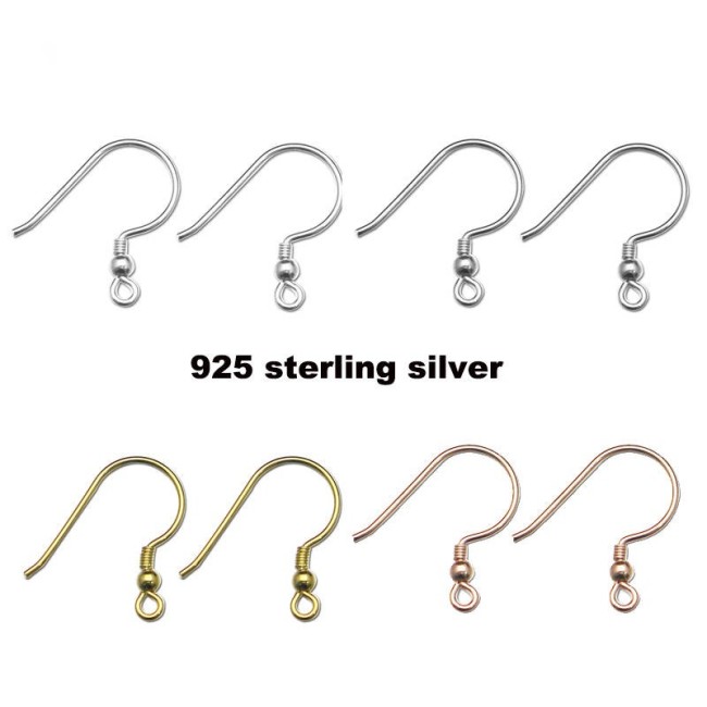 10 pairs Earring hooks, Sterling Silver French Hook Earwires S925