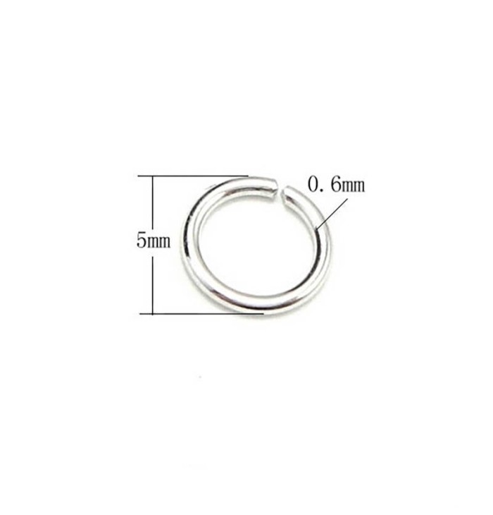 High quality 925 Sterling silver Jump Rings, Opened Jump rings soldered, Round,0.6mm wire thickness,2.5mm 3mm 3.5mm 4mm 4.5mm