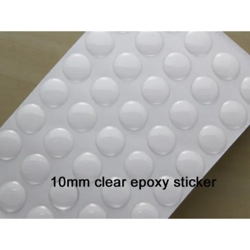 10mm High Quality 3D Clear Round Epoxy Stickers for Bottle Caps and Pendants, Wholesale Bottle Cap stickers
