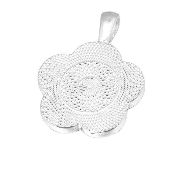 discounts for a limit time- 20pcs Plum blossom Pendant Trays - Silver Color -58.9x12.5 mm- Pendant Blanks Cameo Bezel Settings Photo Jewelry