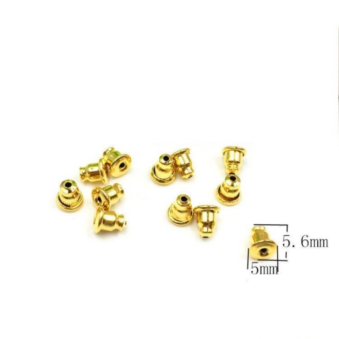 Surgical Stainless Steel Mechanical Earring Backs-316L Stainless Steel 18K gold plating Earring Backs