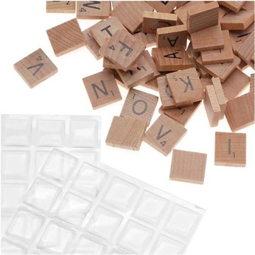 100 Scrabble Tiles And Epoxy Stickers Kit - For Pendant Necklaces Earrings, Magnets, Charms, Mosaics,,18×20 scrabble epoxy sticker,wholesale