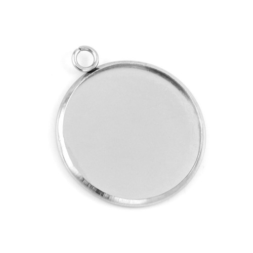 100pcs 8mm 10mm 18mm 20mm 25mm 30mm Stainless steel Settings Base, Bezel Blank Base Setting, Round Cabochon Pendant Base