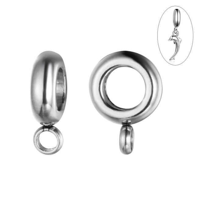 Titanium steel Ring beads, European Beads, Bead Charms, fits most European charm bracelets bead charm bracelet,DIY bracelet accessories