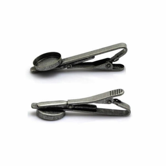 10pcs 16mm Round blank Tie Clip, Tie Clip Supply, Tie Clip Blank Settings,TieTack Blanks 3010400