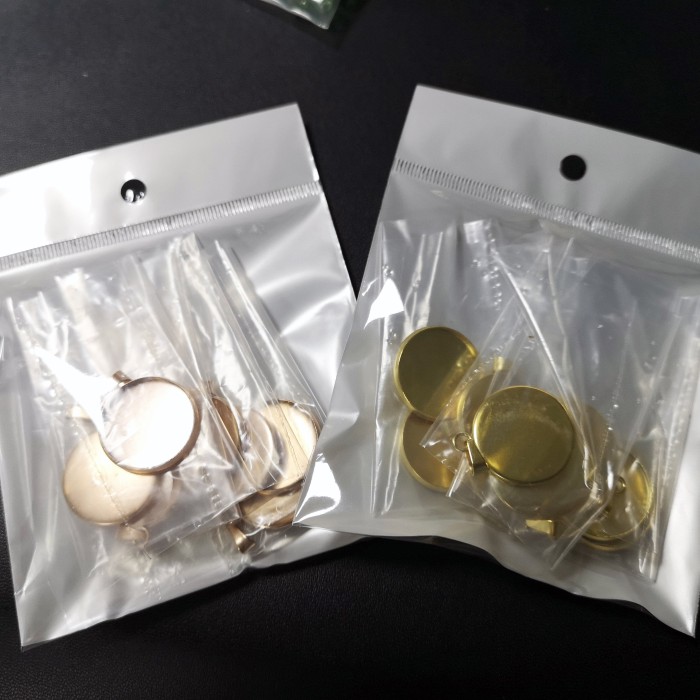 50pcs Stainless steel 18K Gold vacuum plating 10mm 18mm 20mm 25mm 30mm Settings Base, Bezel Blank Base Setting, Round Cabochon Pendant Base
