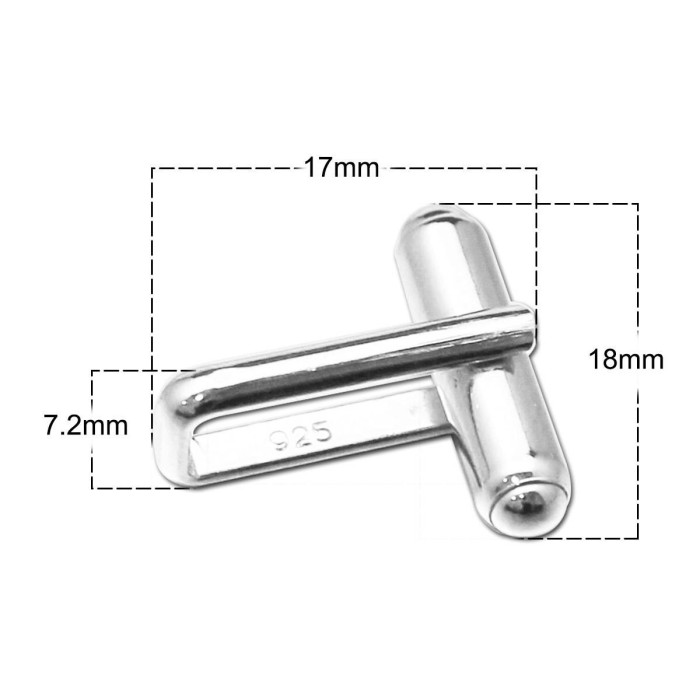 50pcs Cufflink Base, Blanks,Sterling silver, High Quality, Anti-Tarnish, Anti-Rust, Strong and Long Lasting