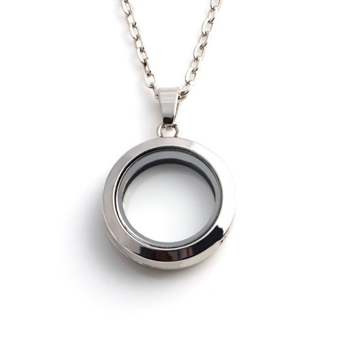 25mm 1 inch Round Floating Locket, glass locket pendant, Floating glass Lockets, Wholesale floating lockets (#5010023)