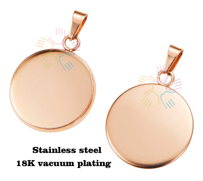 50pcs Stainless steel 18K Gold vacuum plating 10mm 18mm 20mm 25mm 30mm Settings Base, Bezel Blank Base Setting, Round Cabochon Pendant Base