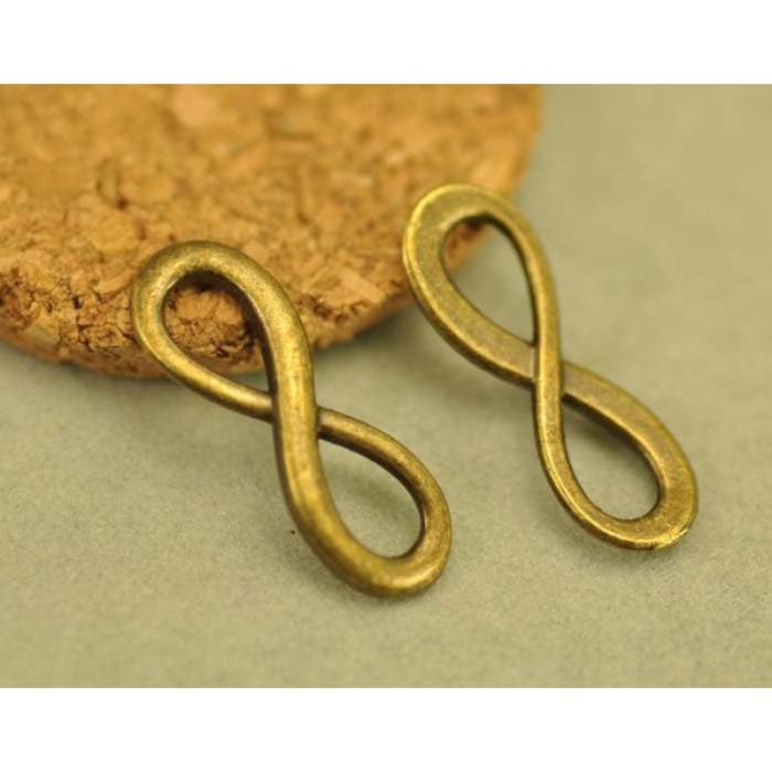20pcs Antique Bronze Infinity Charms Connector - infinity symbol Charms Pendants Findings (#3010036)