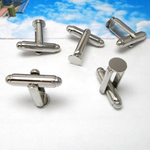50pcs 6mm 8mm Flat pad French cufflinks blank, cufflink base, Brass Cufflinks Bezel Setting(3010364)