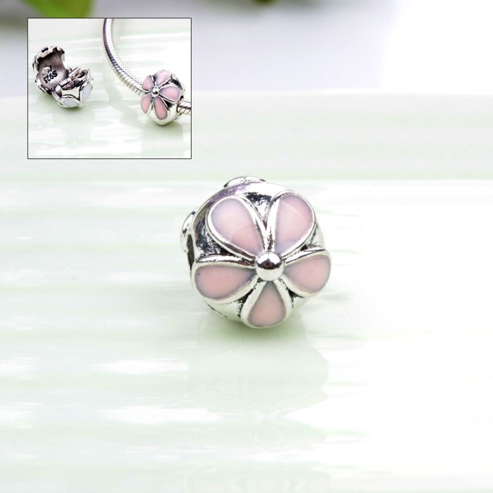 10pcs Cherry blossoms Lock Clip Stopper beads, European Beads, Bead Charms, fits most European charm bracelets bead charm bracelet