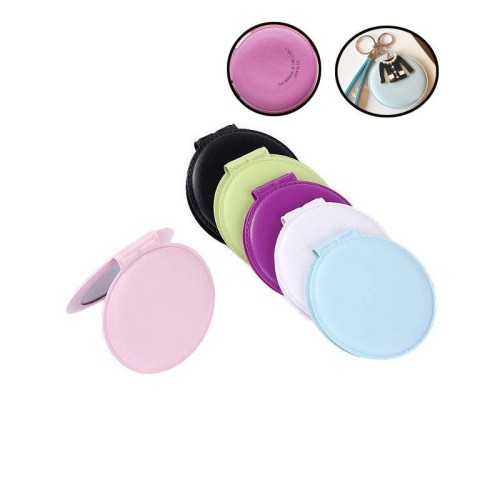 Girl mini pocket makeup mirror cosmetic compact mirrors portable double Dual sides PU Leather pocket frame cosmetic makeup
