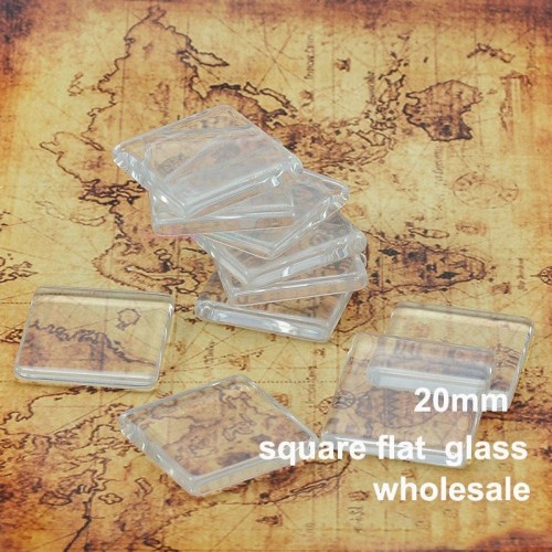 wholesale 20mm Clear Square Flat Back Acrylic Glass Domed Magnifying Cabochons For DIY Photo Pendant Tray Setting
