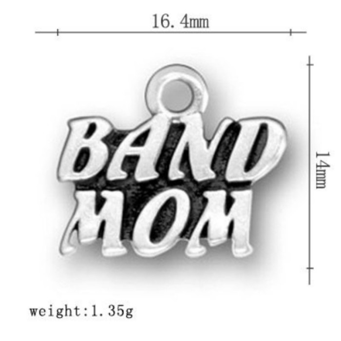 20pcs Antique Tibetan Silver Tone, Band mom Mother's day Charms Pendants Findings