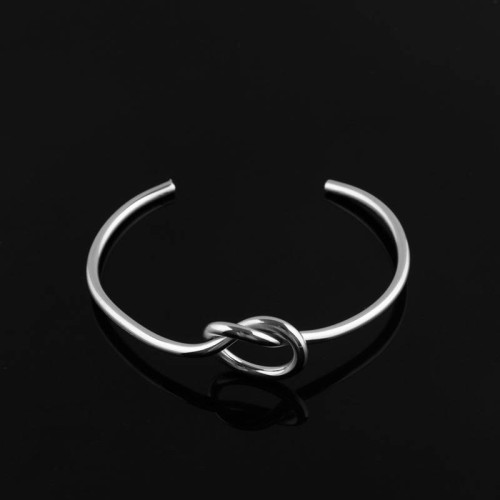 Titanium Steel Bracelet, Love knot bracelet, open bracelet, knot bracelet for women, open bangle, adjustable bracelet