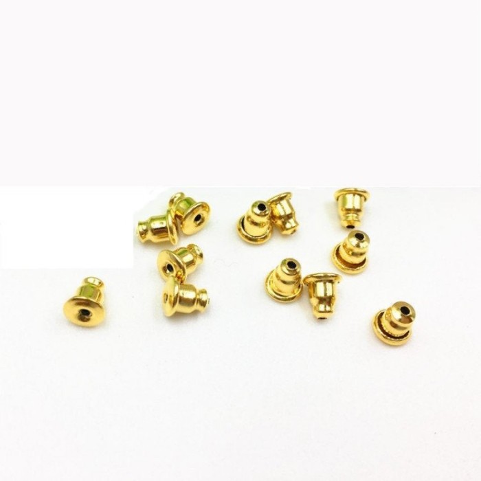Surgical Stainless Steel Mechanical Earring Backs-316L Stainless Steel 18K gold plating Earring Backs