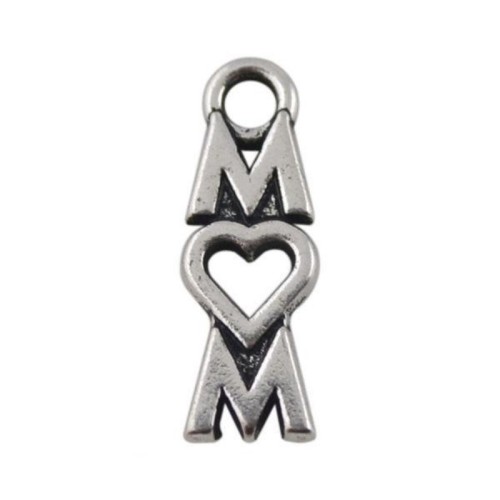 20pcs Antique Tibetan Silver Tone, Mom Mother's day Charms Pendants Findings