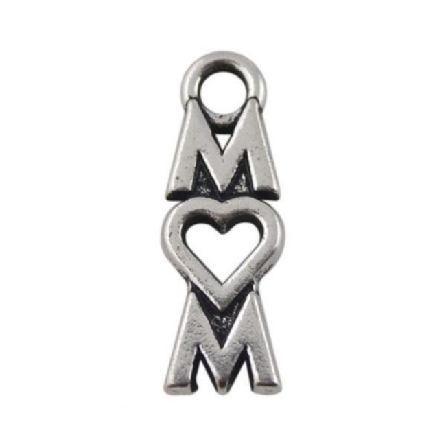 20pcs Antique Tibetan Silver Tone, Mom Mother's day Charms Pendants Findings