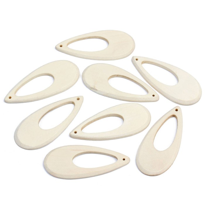 10pcs large oval wooden pendant for DIY,Teardrop Wood Earring Pendant Charm Finding ,DIY Accessory Jewellry Making
