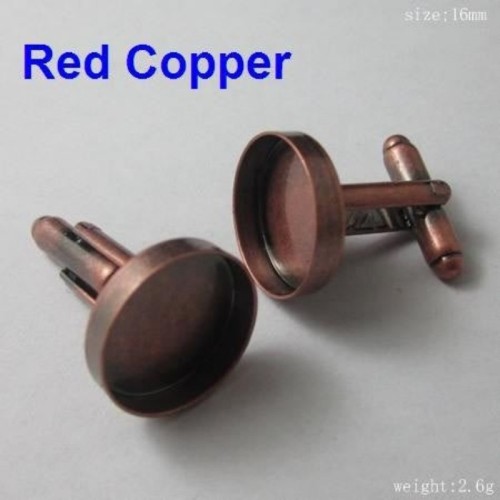 20pcs 16mm French cufflinks blank, cufflink base, Brass Cufflinks Bezel Setting(3010380)