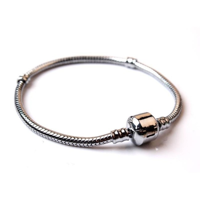 5pcs Titanium Steel Stainless Steel European bracelet with barrel clasp, Snake Chain Bracelet, European bracelet supplies, Never fade