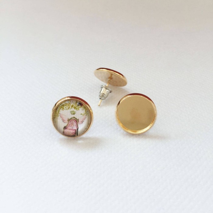 50pcs 8mm 10mm 12mm 14mm 16mm Teardrop surgical steel bezel Earring Blanks /earring base, earring base settings with backs