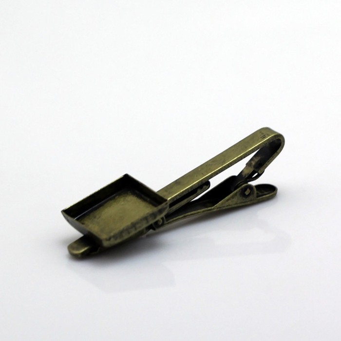 20pcs 16mm Square blank Tie Clip, Tie Clip Supply, Tie Clip Blank Settings,TieTack Blanks (3010396)